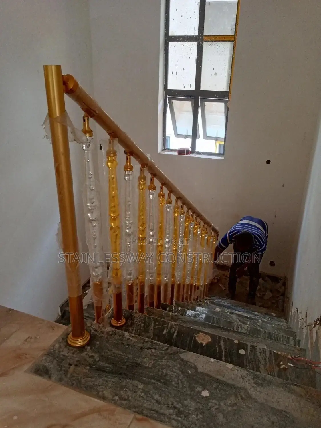 Aluminium Crystal Staircase Handrail