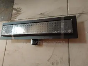 40cm Matt Black Side Outlet Bathroom Floor Drain