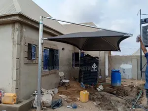 Single Black Net Carport Cover