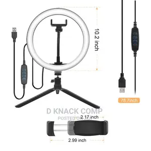 10 Inchs Desktop Ring Light 3 LED Lights Mode.