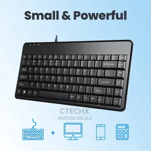 PERIBOARD-409 H - Wired USB Mini Keyboard Extra USB Ports