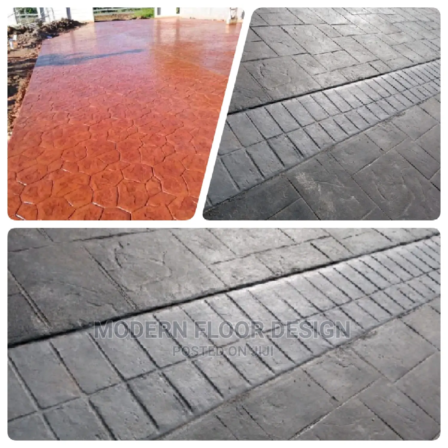 Mostly Bay Modern Stamps Floor