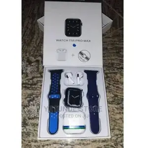 Smart Watch T55 Pro Max With Earbud Extra Strap for Androi