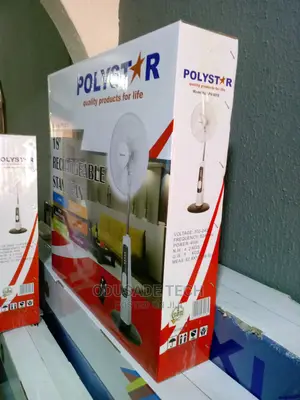 Polystar Rechargeable Standing Fan 18inches