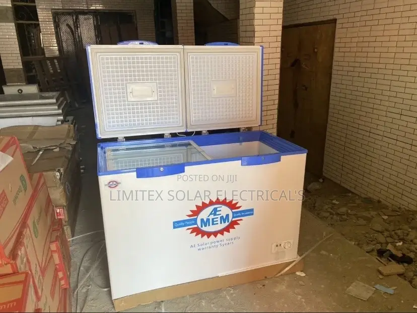 High Quality AE MEM Solar Double Door Deep Freezer