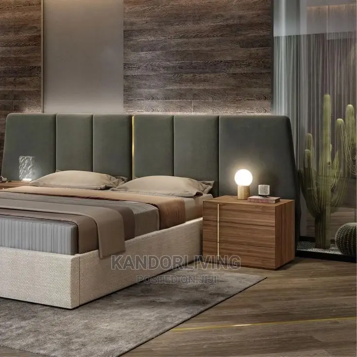 Modern 4.5 by 6 Padded Bedframe