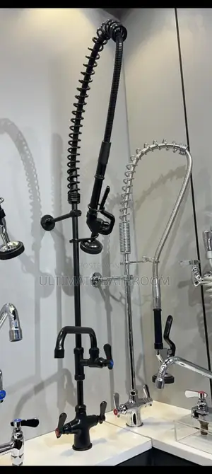 Made Of Full Brass Black Industrial Kitchen Mixer  Tap
