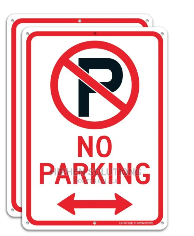 No Parking Safety Sign