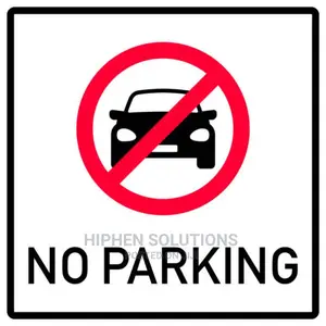 No Parking Sign With Symbol