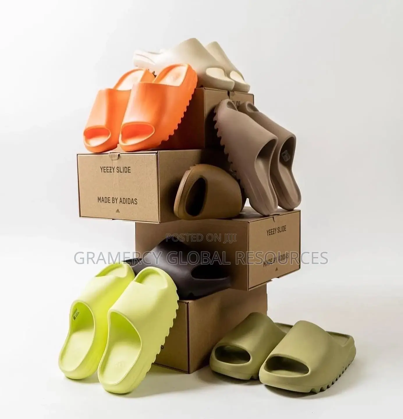 Original Yeezy Slide With Adidas Logo in Carton