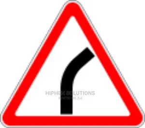 Portable Warning Road Bend To Right Sign