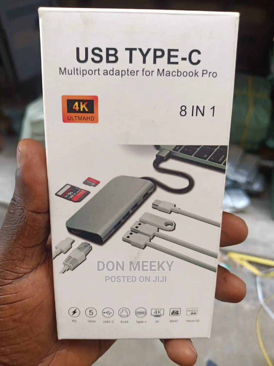 USB Type-C Multi-Function Lan Adapter for Macbook PRO 8in1