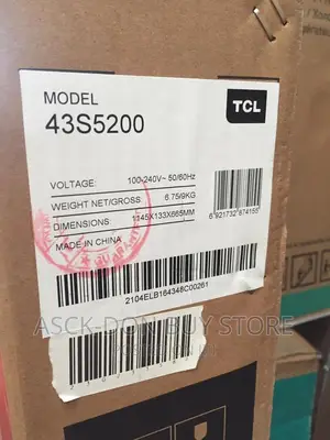 TCL 43inches Android Smart Chromecast Built in Satellite TV