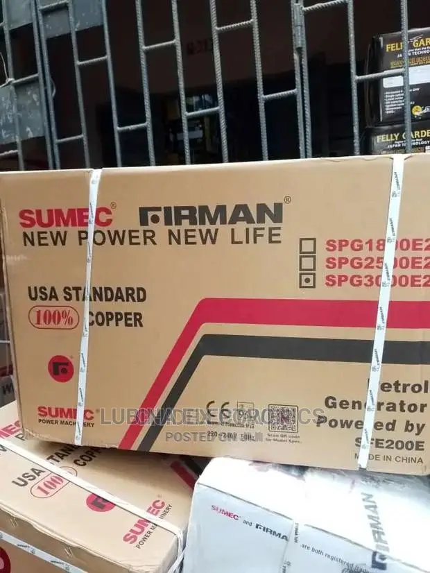 Brand New Sumec Fireman(Spg3000e2)3kva Generator✓100% Copper