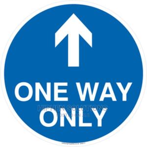 One Way Road Sign Straight
