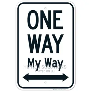 One Way Left Arrow Road Sign