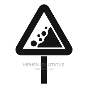 Portable Falling Rocks Ahead Road Sign