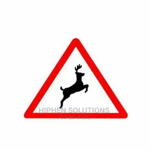 Wild Animals Ahead Sign