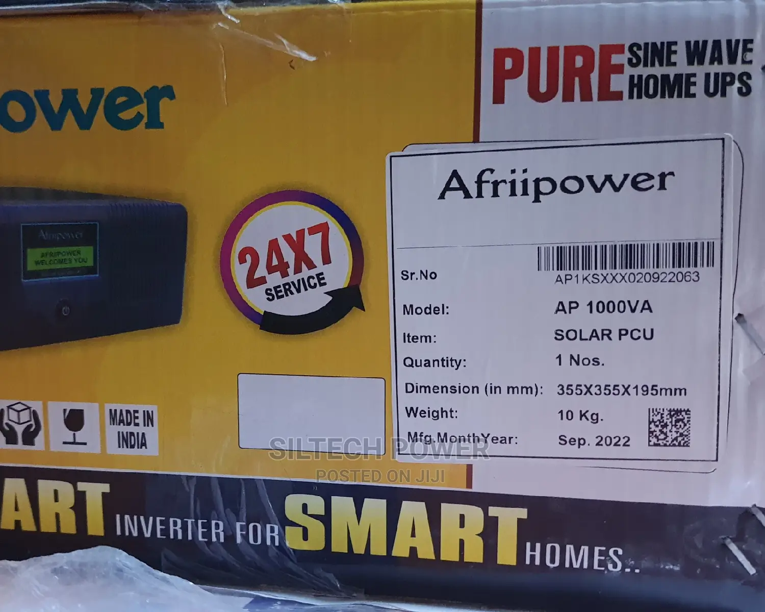 Afriipower Hybrid Inverter 1kva 12v