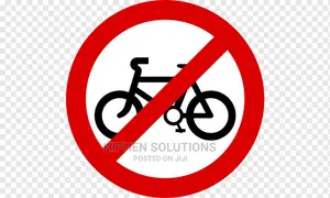 No Cycling Road Sign