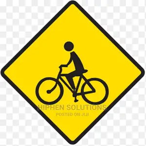 No Cycling Sign For Road