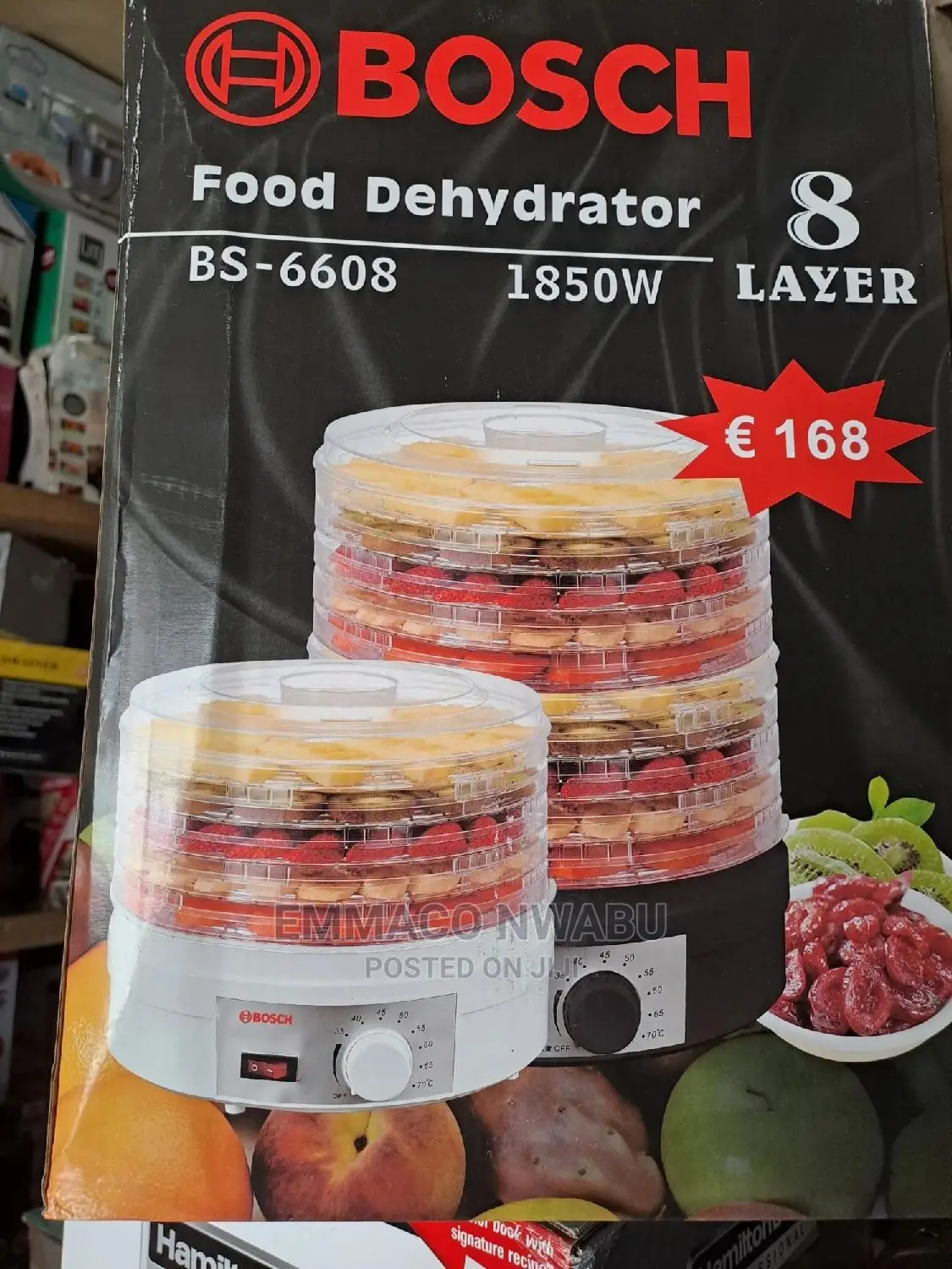 Bosch Food Dehydrator 8 Layers 1850watts.