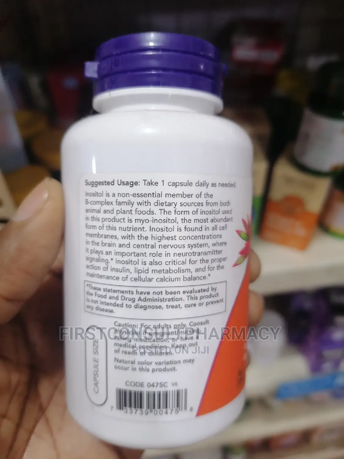 Now Inositol 500mg X 100