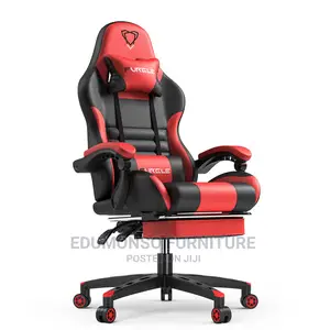 Furgle Pro Series Gaming Chair With Footrest-Red