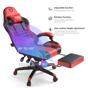 Furgle Pro Series Gaming Chair With Footrest-Red