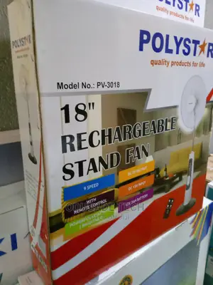 Polystar Pv-3018 Rechargeable Standing Fan 18inches