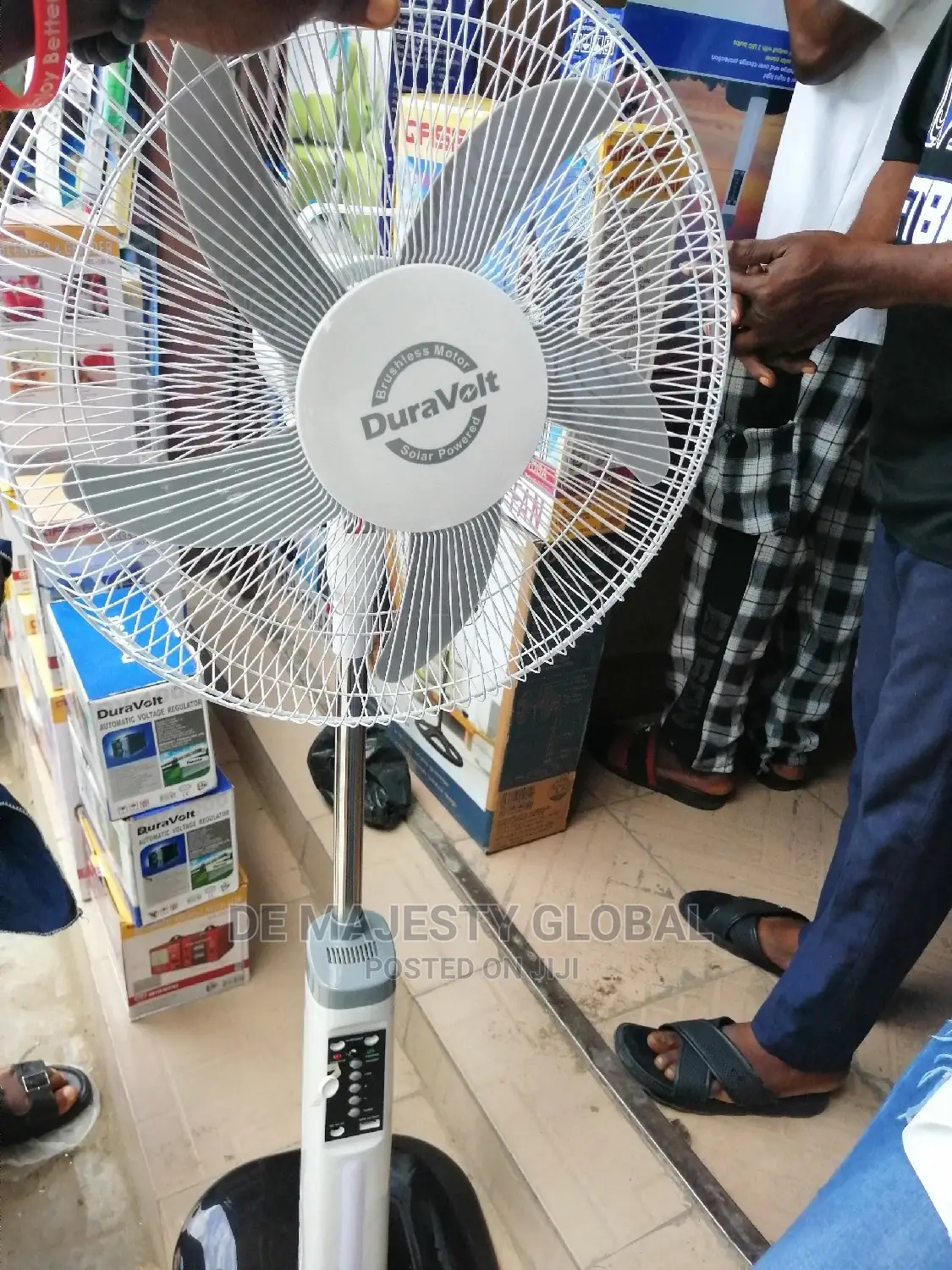 Duravolt Rechargeable Fan With Solar Panel