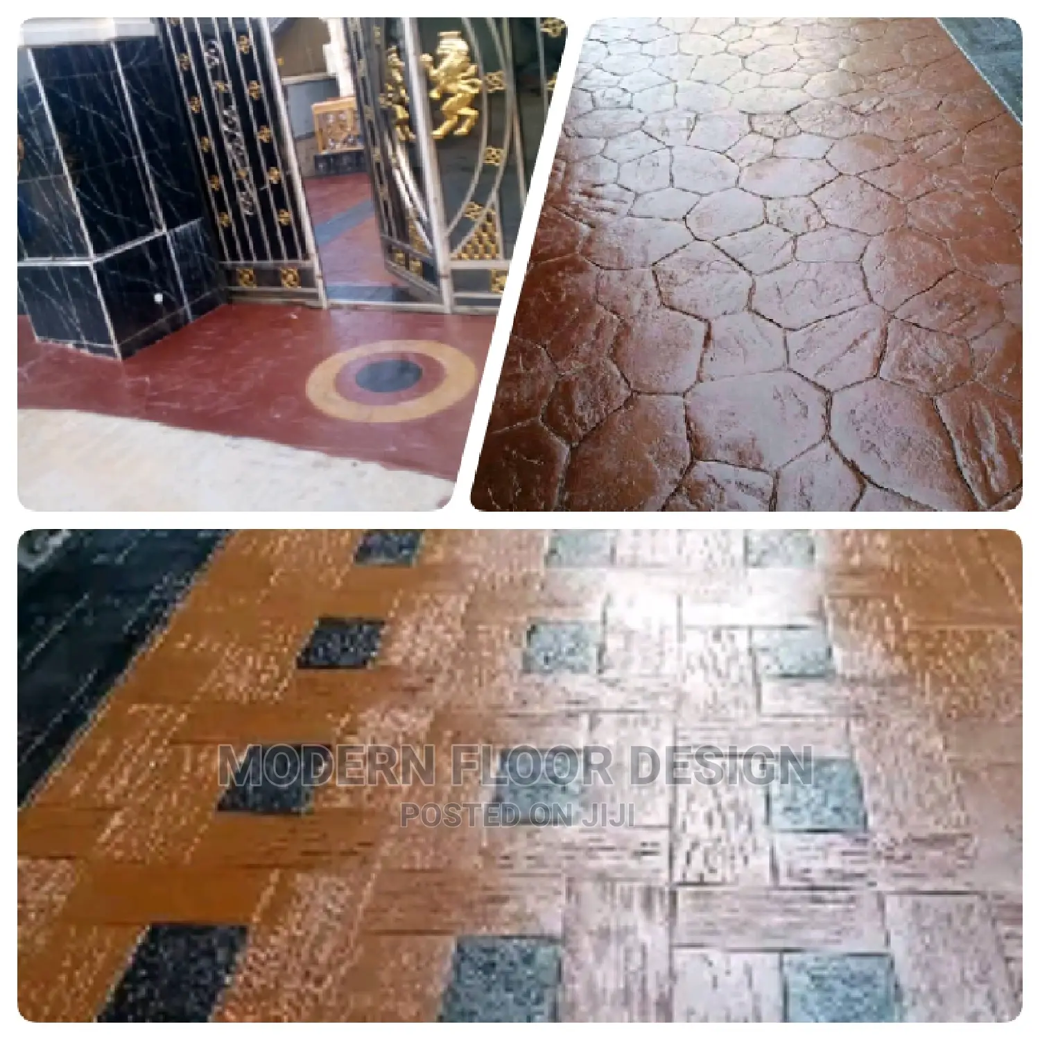 Up Diamond Modern Stamps Floor