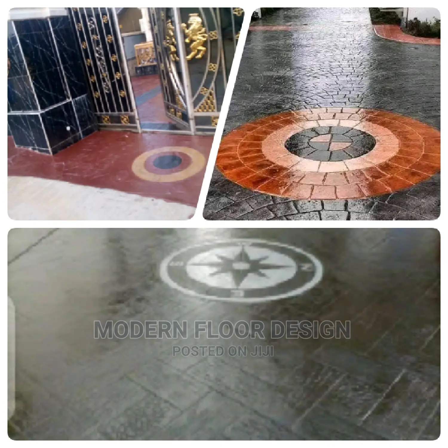 Up Diamond Modern Stamps Floor