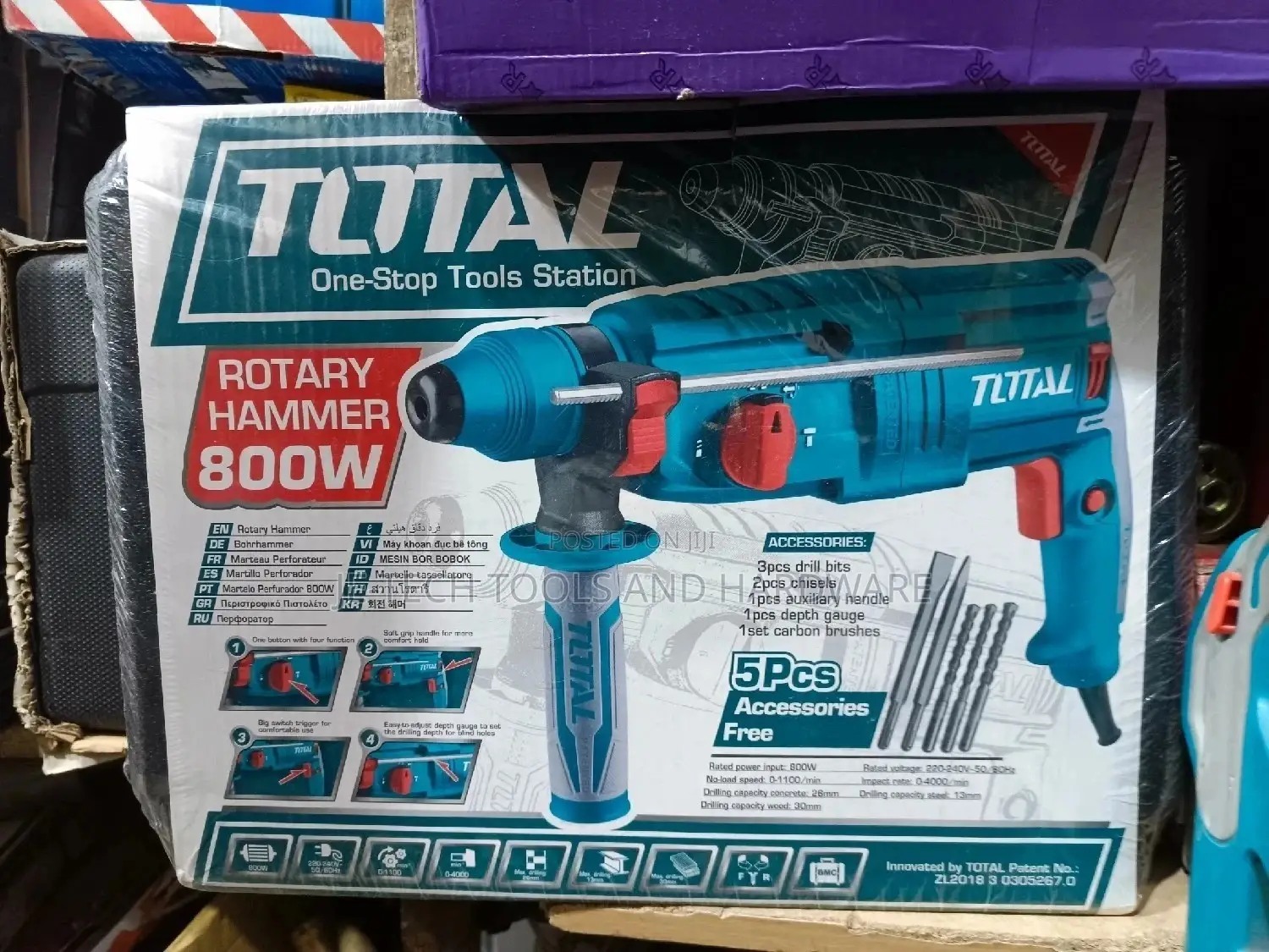 800w Total Rotary Hammer