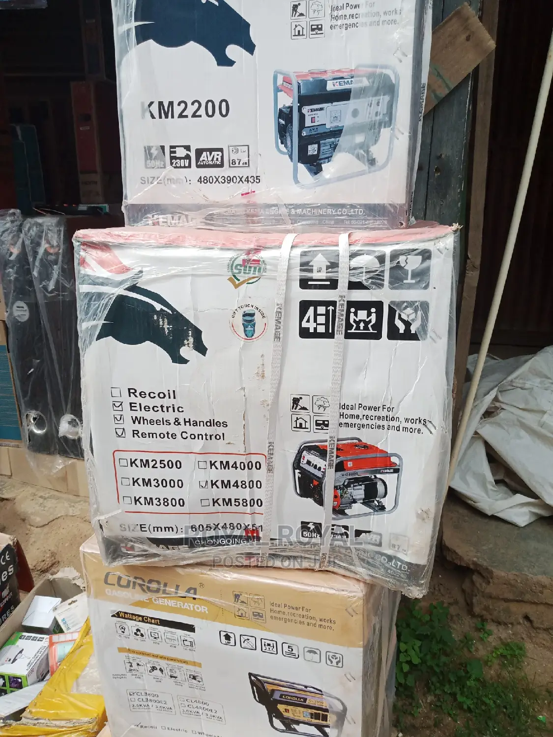 Classic Kemage 3kva 100% Copper Key Starter Generator Km4800
