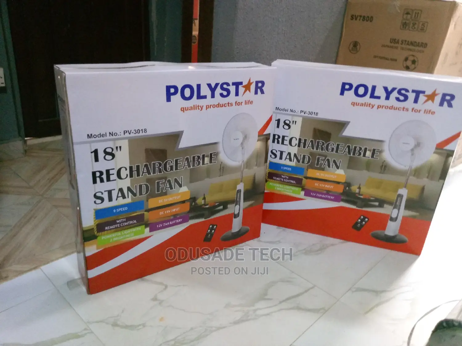 Polystar Quality 18" Rechargeable Stand Fan