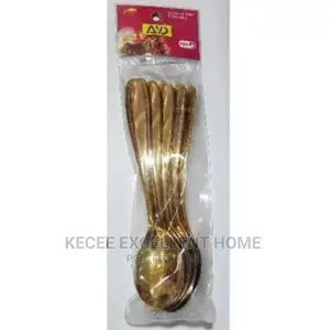 Gold Plated Set of Cutlery -6 Pieces