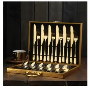 Set of Cutlery - Gold - 24pcs