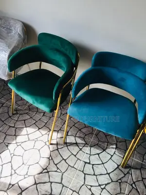 Fabric Restaurant Chair With Gold Legs