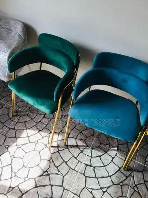 Fabric Restaurant Chair With Gold Legs