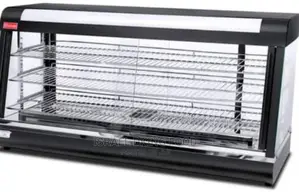 4feet Black Quality Snacks Warmer With Double Layer