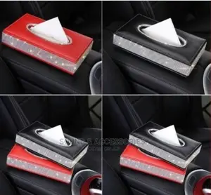 Rhinestones Car Tissue Box