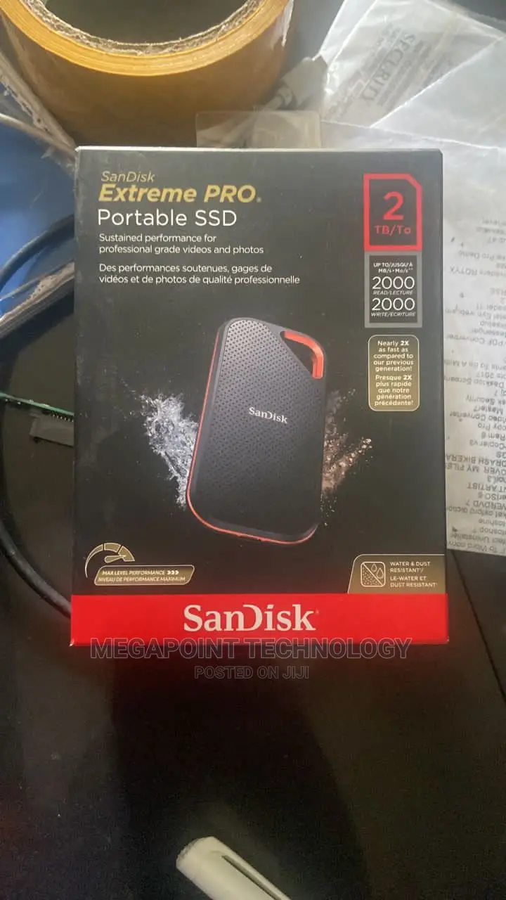 Sandisk 2tb External Solid State Drive 2000mbps SSD
