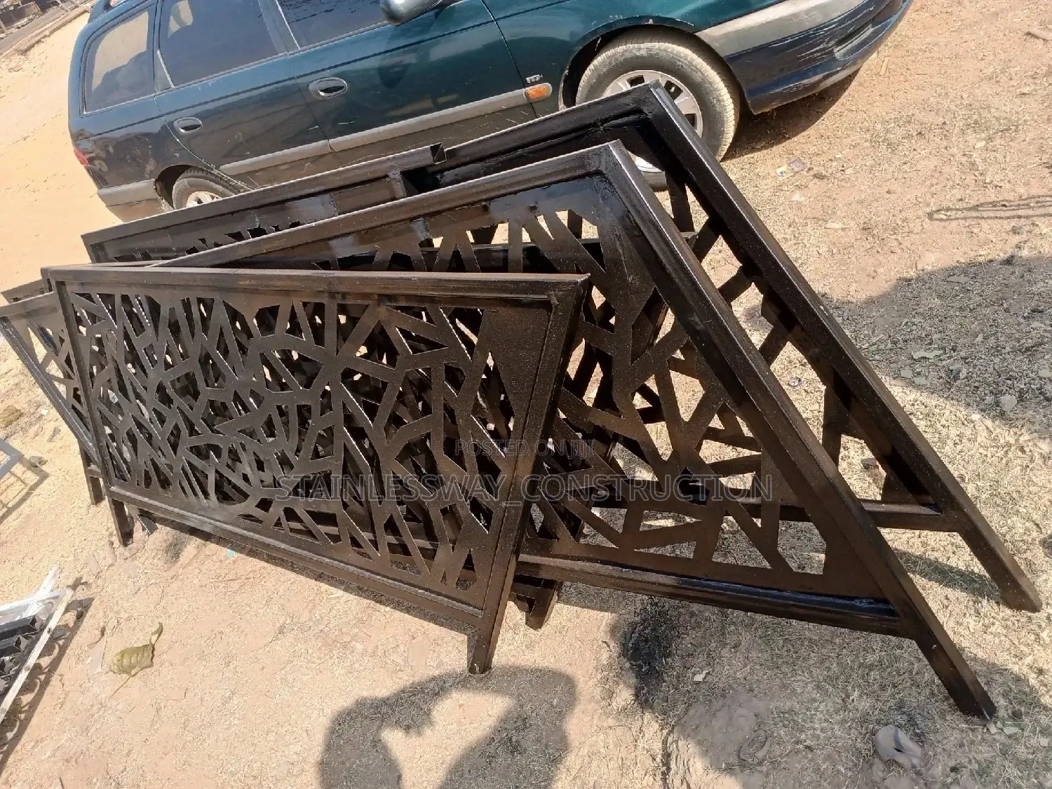 Staircase Handrail With Laser Cut Design