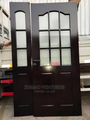 HDF Wooden Glass Door