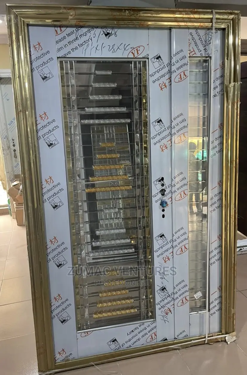 4ft Gold Glass Door
