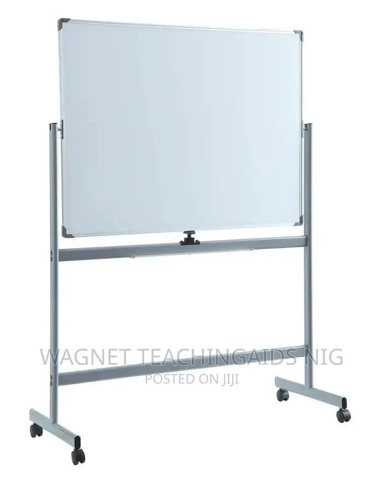 4x4feet Double Sided White Magnetic Board on Movable Stand