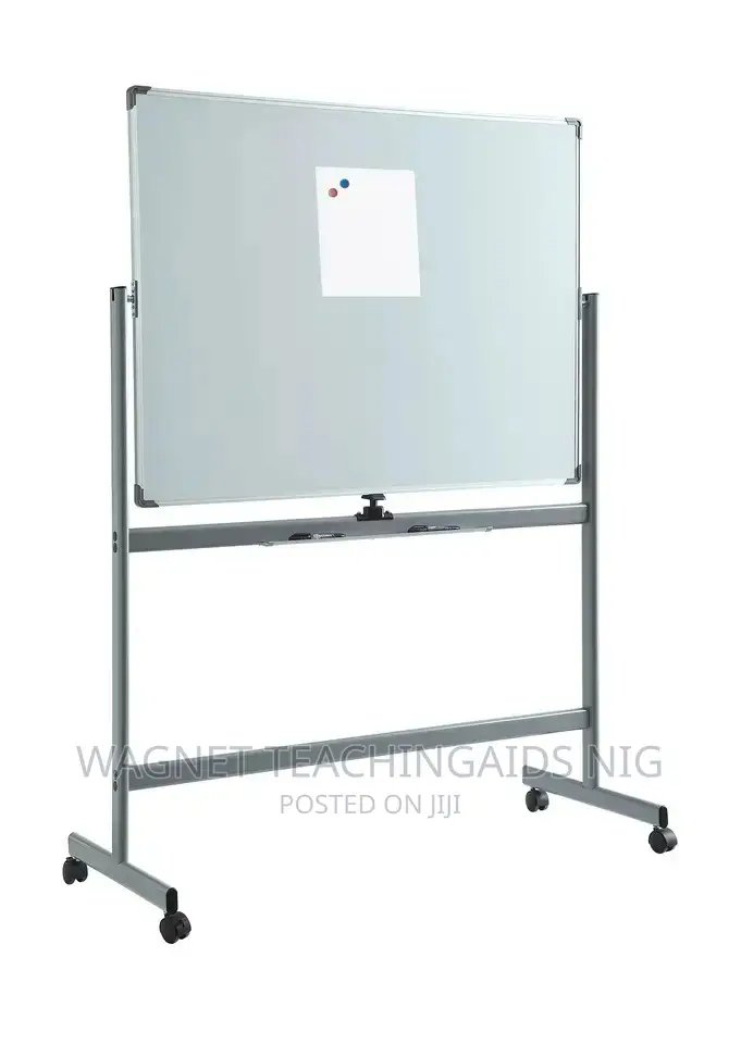 4x4feet Double Sided White Magnetic Board on Movable Stand
