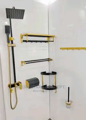 Black an Gold Shower an Accessories