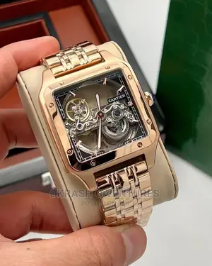 Cartier Automatic Rose Gold Chain Watch
